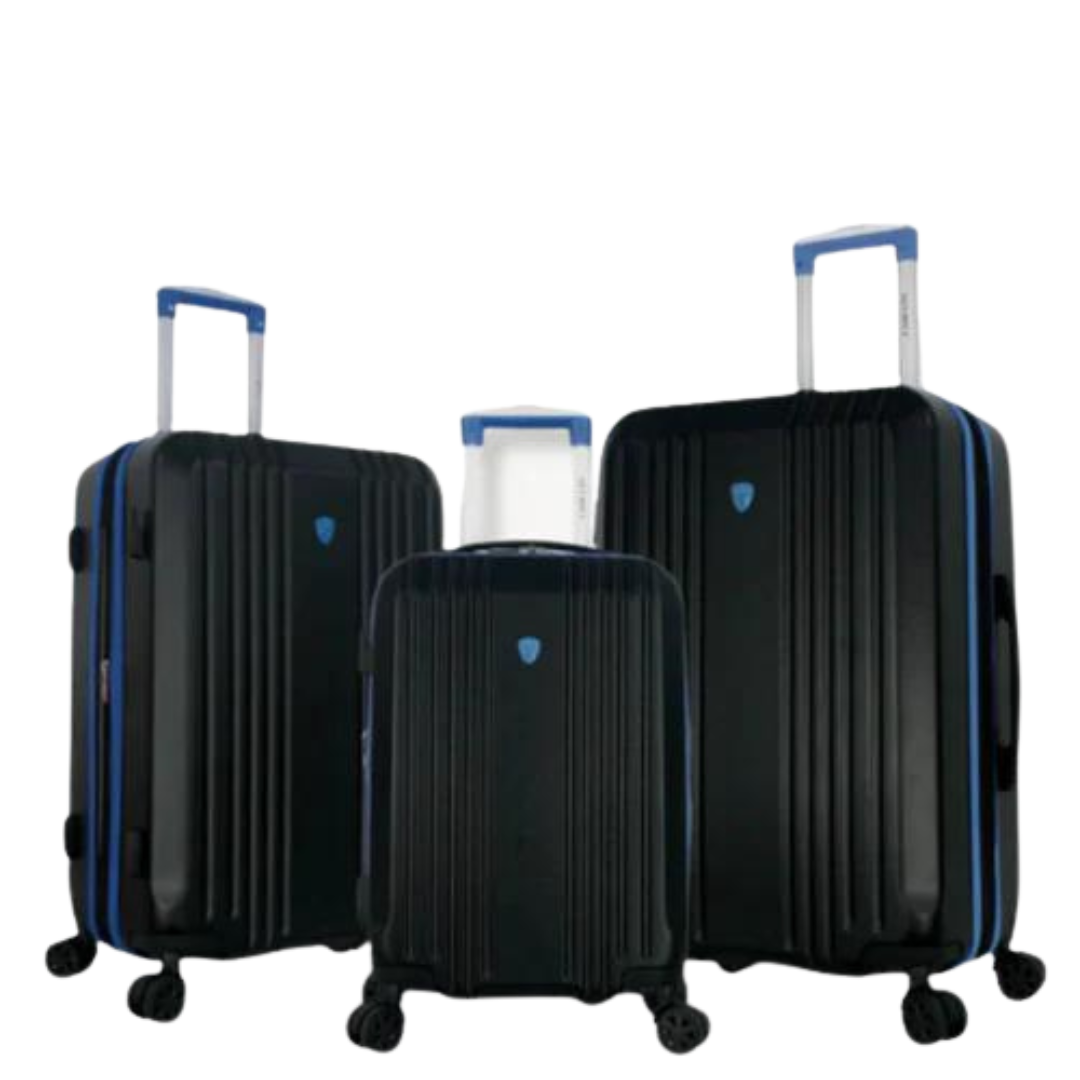 Olympia Apache Plus II 3-Piece PC/ABS Expandable Luggage Set with Laptop Compartment and Aluminum Handles